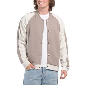 ELIE TAHARI Long Sleeve Color Block Scuba Bomber